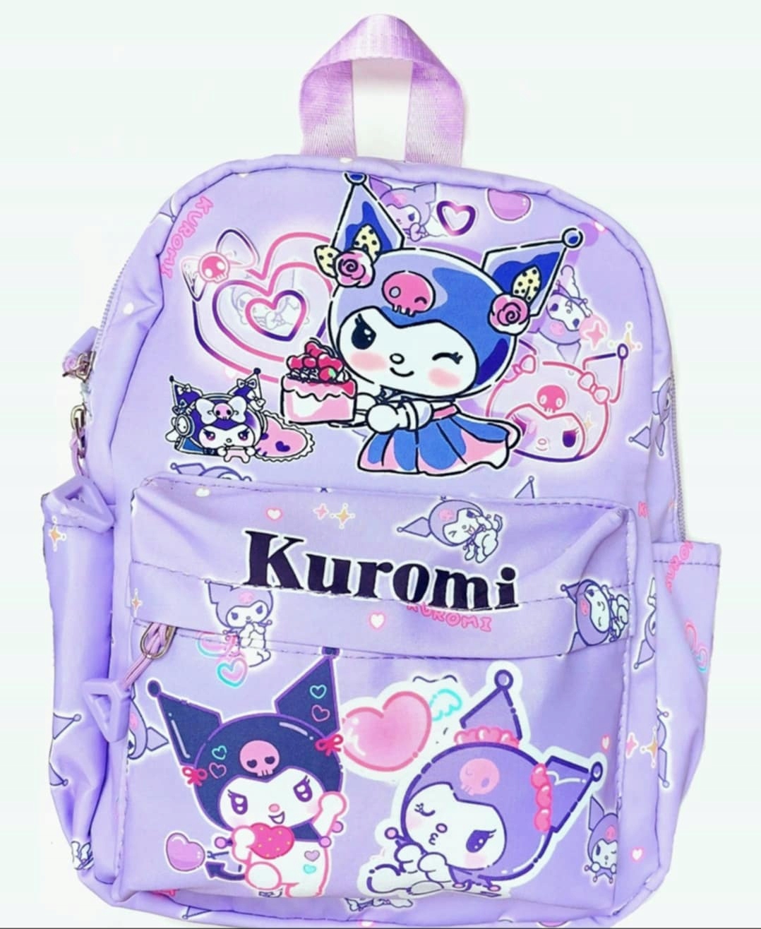 Školský Batoh Kuromi vo Fialovej Farbe A4 pre Predškolákov a Školákov